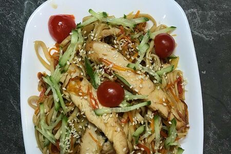 Удон с курицей