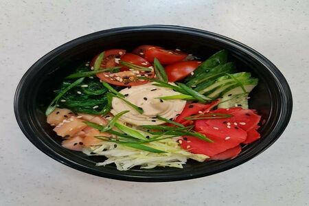 Поке с копченным лососем