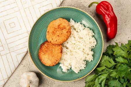 Котлеты из горбуши с рисом