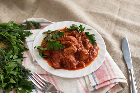 Поджарка из свинины