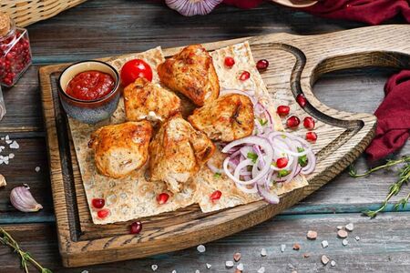 Шашлык из куриного бедра