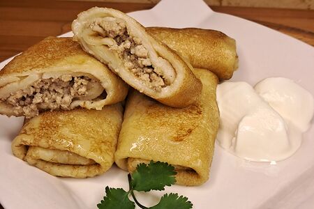 Блинчики с мясом S