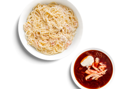 Борщ с карбонарой