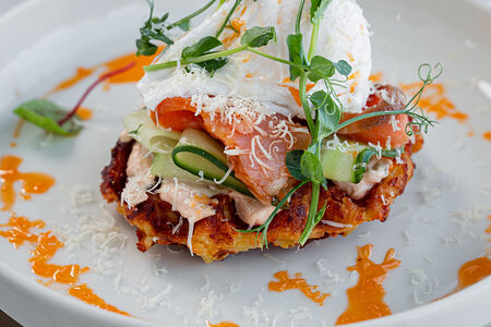 Вафля картофельная с семгой