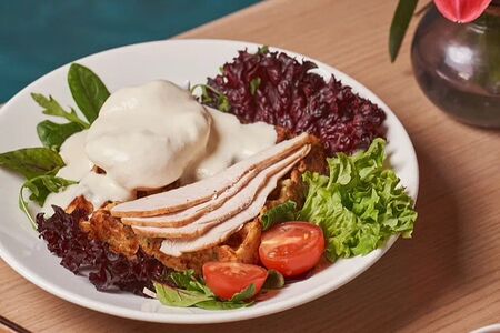 Картофельные вафли с курицей