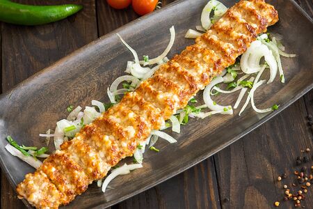 Люля-кебаб сырный со свининой и курицей