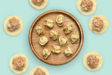 Пельмени с рыбой