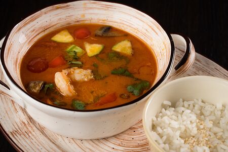 Суп Том Ям с рисом