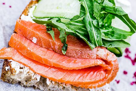 Брускетта с форелью