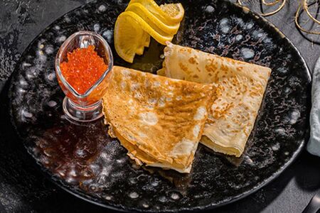 Блины с красной икрой