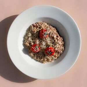 Цельная овсяная каша с томленой говядиной