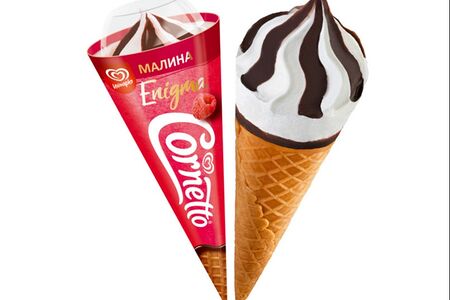 Cornetto мороженое рожок Enigma Малина