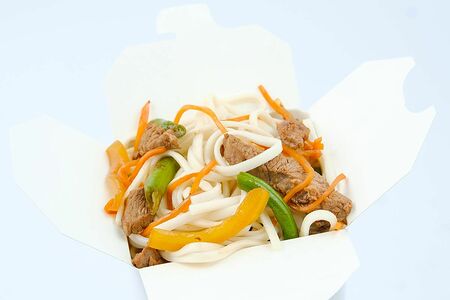 Wok рисовая лапша с креветкой
