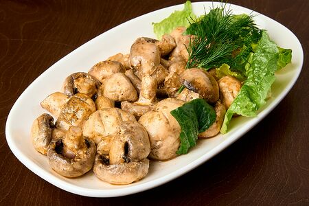 Грибы на мангале