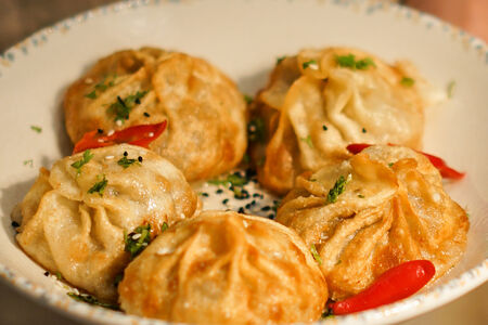 Жареные манты с говядиной