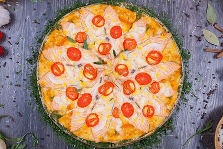 Пицца рыбная