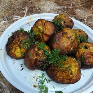 Шампиньоны на мангале