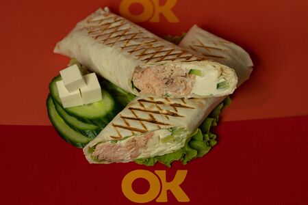 Шаурма с лососем