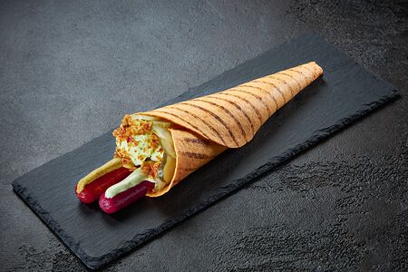 Рулле двойной с чикен гриль и альпийской колбаской