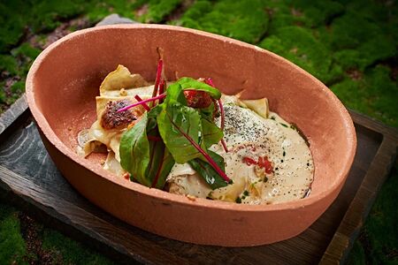 Лазанья Индейка, шпинат, угольные сливки