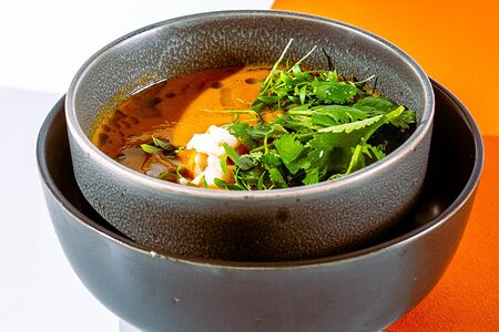 Биск с креветкой и брокколи