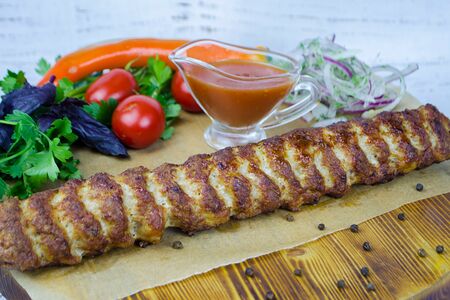 Люля-кебаб из говядины и свинины