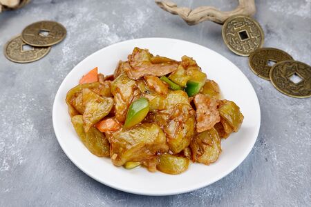 Овощи со свининой