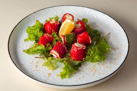 Рулет из печеного перца