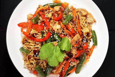 Лапша со свининой