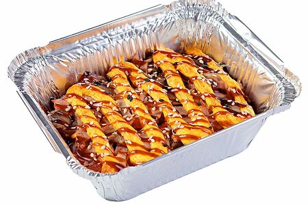 Рисовая лазанья с беконом и грибами