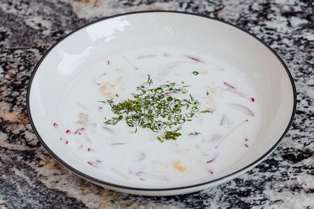 Окрошка с курицей