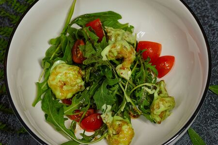 Креветки тигровые с соусом васаби