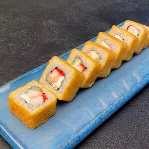 Жареный с камчатским крабом