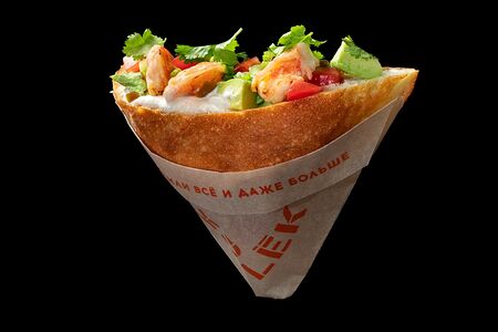 Креветки, авокадо, йогурт