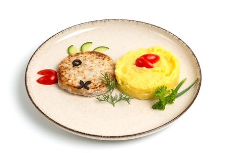 Котлета с картофельным пюре