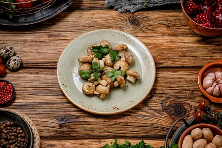 Шампиньоны на мангале