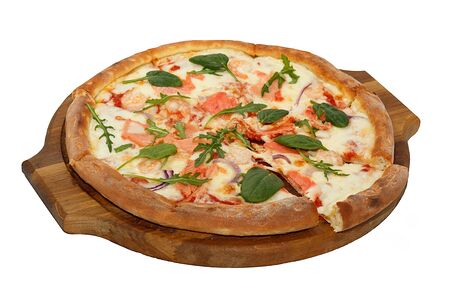 Креветки и лосось