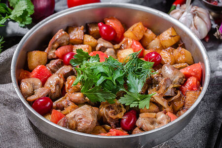 Куриные потрошки по-домашнему