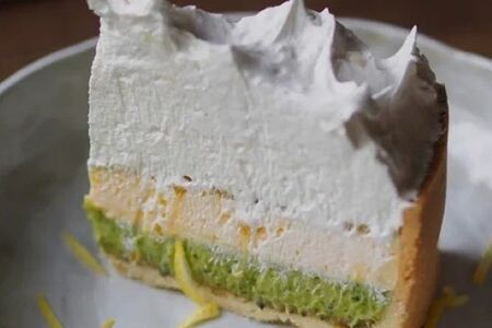 Тарт с лимонным курдом и базиликом