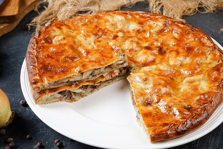 Даргинское чуду с курицей и картофелем