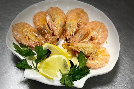 Королевские креветки в чесночном соусе