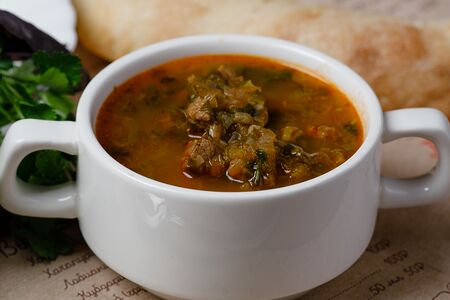 Суп с говядиной