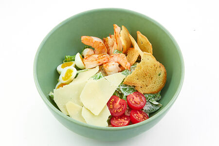 Цезарь с тигровыми креветками