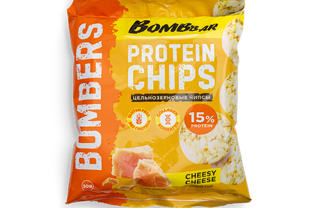 Чипсы Bombers протеиновые с сыром