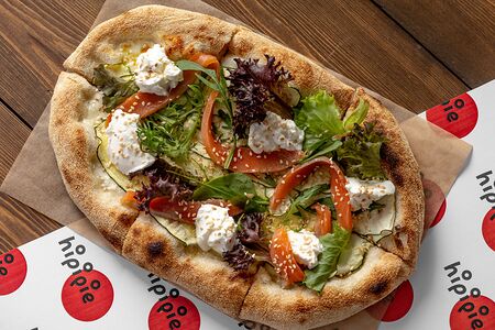 С лососем, сливочным сыром и цукини мини