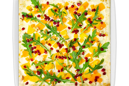 Тыква с рукколой и апельсином