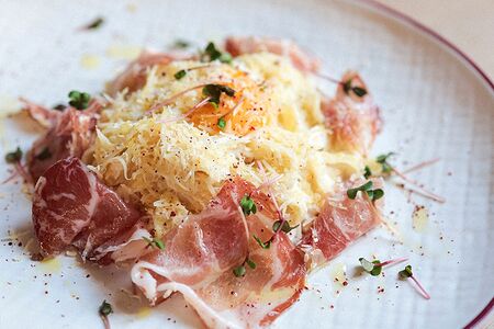 Тальятелле с хамоном