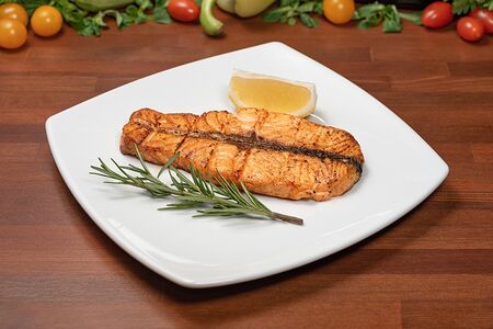 Семга на углях