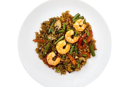 Тяхан с креветками