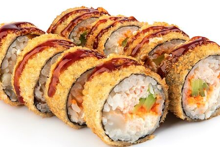 Гребешок с крабом темпура